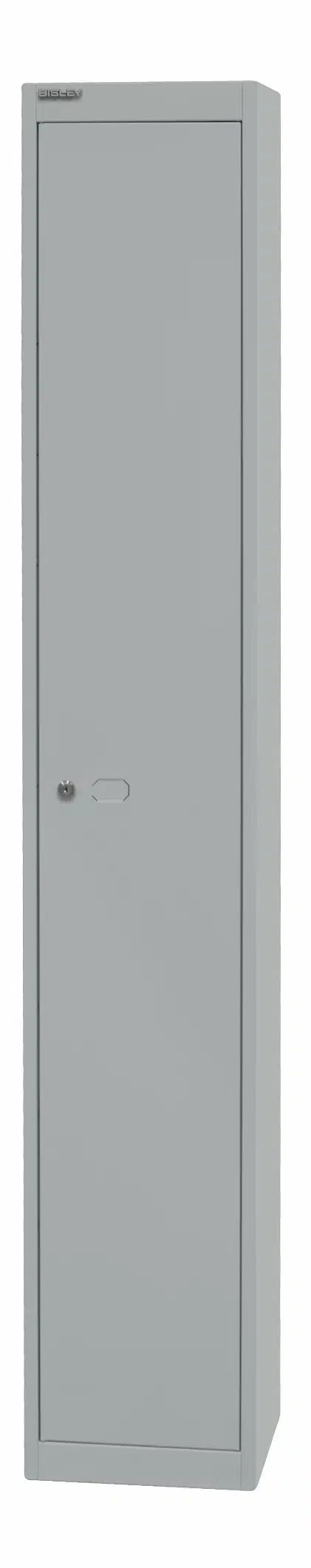 Garderoben- & Schließfachsystem OFFICE - Bisley Garderobenschrank Office, 1 Abteil, 1 Fach, T 457 mm, Farbe silber