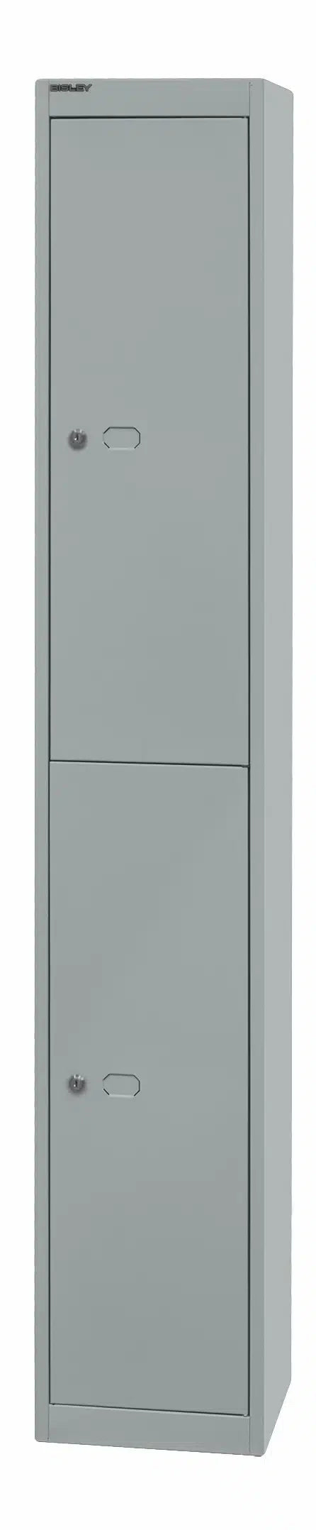 Garderoben- & Schließfachsystem OFFICE - Bisley Garderobenschrank Office, 1 Abteil, 1 Fach, T 457 mm, Farbe silber