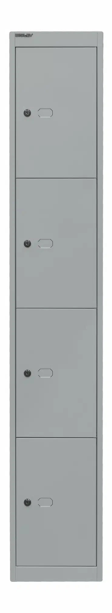 Garderoben- & Schließfachsystem OFFICE - Bisley Garderobenschrank Office, 1 Abteil, 1 Fach, T 457 mm, Farbe silber