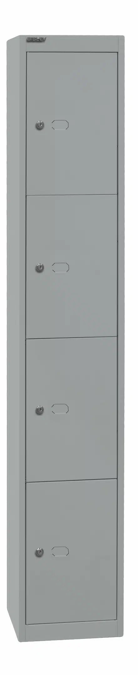 Garderoben- & Schließfachsystem OFFICE - Bisley Garderobenschrank Office, 1 Abteil, 1 Fach, T 457 mm, Farbe silber