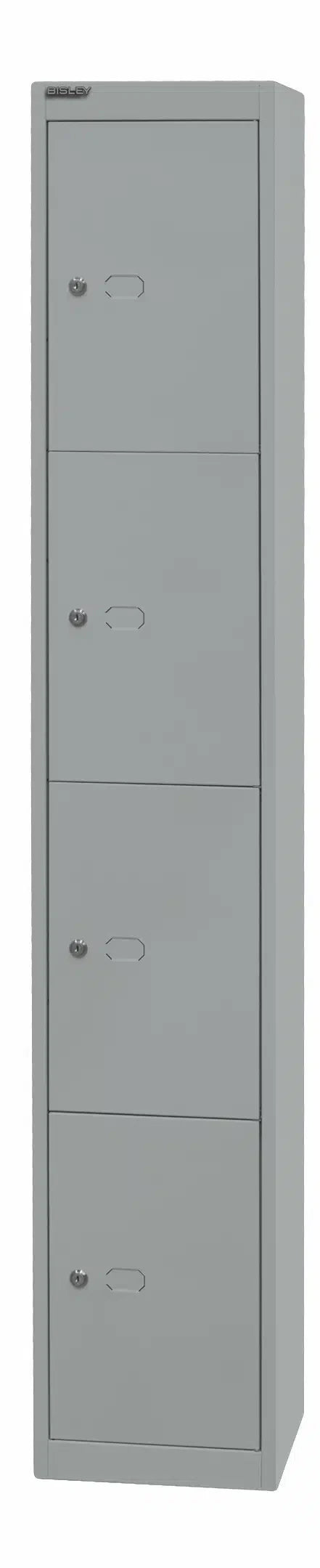 Garderoben- & Schließfachsystem OFFICE - Bisley Garderobenschrank Office, 1 Abteil, 1 Fach, T 457 mm, Farbe silber