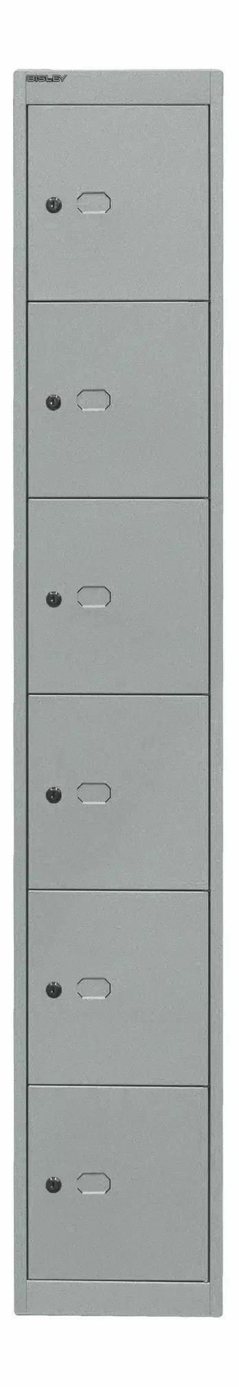 Garderoben- & Schließfachsystem OFFICE - Bisley Garderobenschrank Office, 1 Abteil, 1 Fach, T 457 mm, Farbe silber