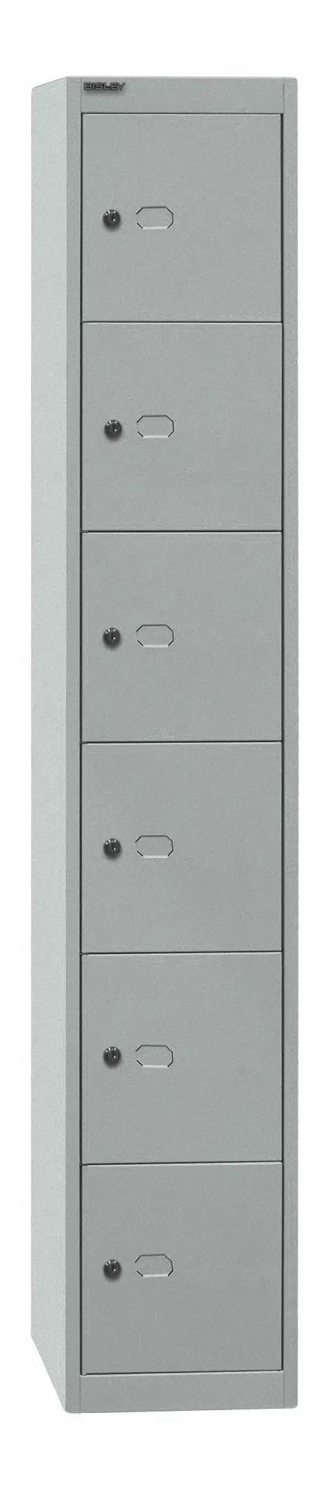 Garderoben- & Schließfachsystem OFFICE - Bisley Garderobenschrank Office, 1 Abteil, 1 Fach, T 457 mm, Farbe silber
