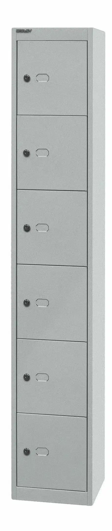 Garderoben- & Schließfachsystem OFFICE - Bisley Garderobenschrank Office, 1 Abteil, 1 Fach, T 457 mm, Farbe silber