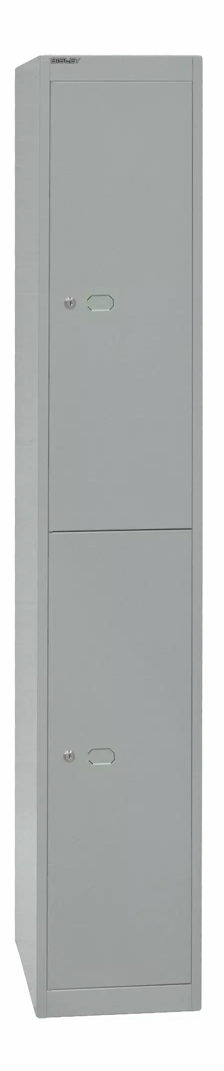 Garderoben- & Schließfachsystem OFFICE - Bisley Garderobenschrank Office, 1 Abteil, 1 Fach, T 457 mm, Farbe silber