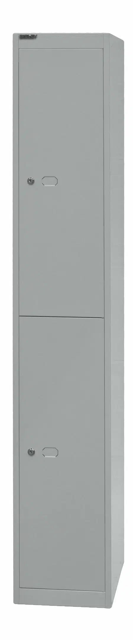 Garderoben- & Schließfachsystem OFFICE - Bisley Garderobenschrank Office, 1 Abteil, 1 Fach, T 457 mm, Farbe silber