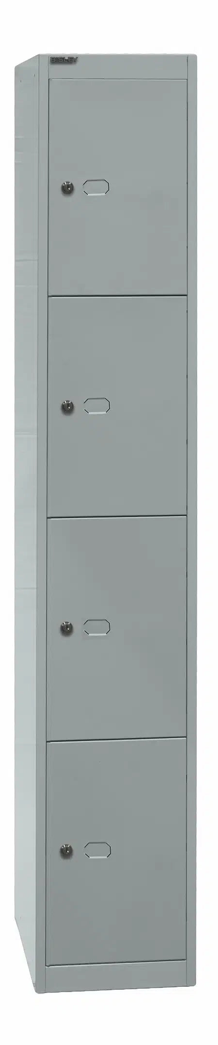 Garderoben- & Schließfachsystem OFFICE - Bisley Garderobenschrank Office, 1 Abteil, 1 Fach, T 457 mm, Farbe silber