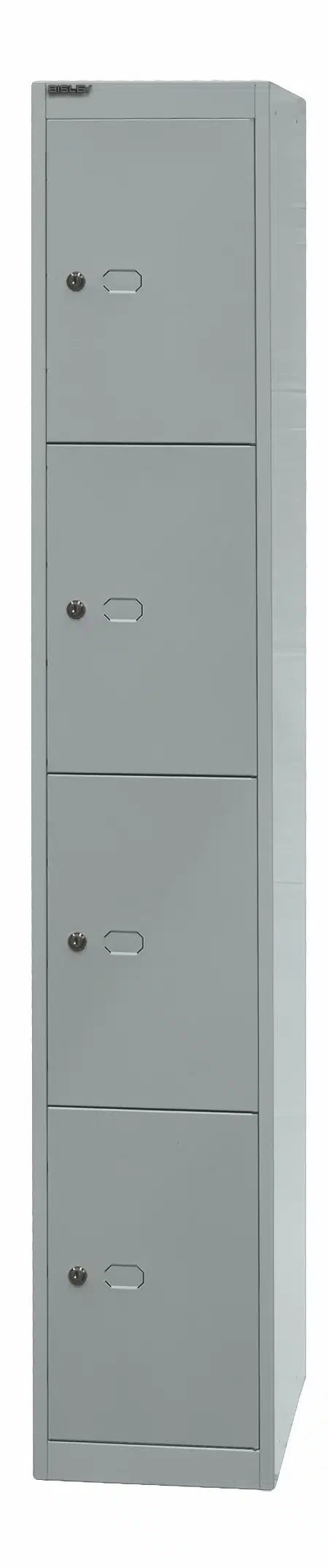 Garderoben- & Schließfachsystem OFFICE - Bisley Garderobenschrank Office, 1 Abteil, 1 Fach, T 457 mm, Farbe silber