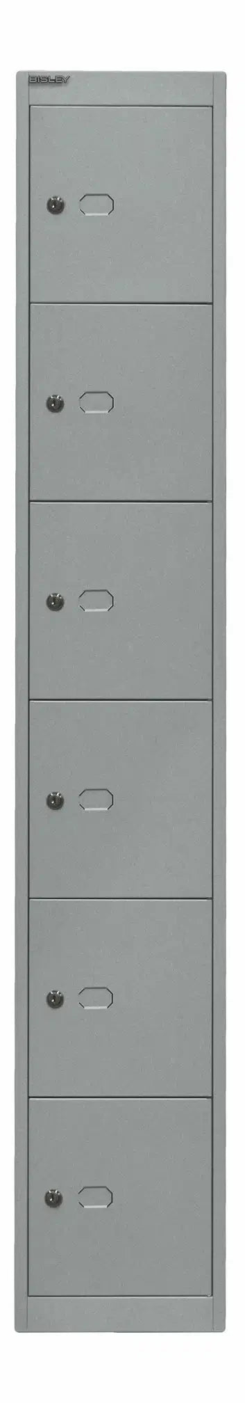 Garderoben- & Schließfachsystem OFFICE - Bisley Garderobenschrank Office, 1 Abteil, 1 Fach, T 457 mm, Farbe silber