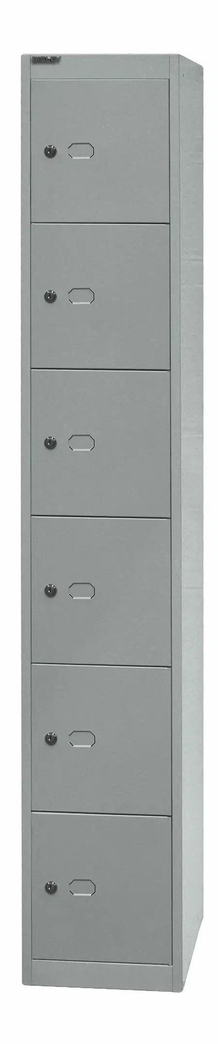Garderoben- & Schließfachsystem OFFICE - Bisley Garderobenschrank Office, 1 Abteil, 1 Fach, T 457 mm, Farbe silber