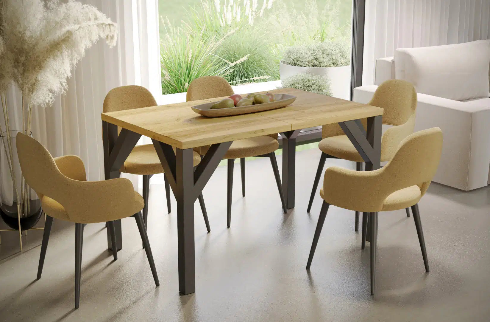 Der exquisite, ausziehbaren Holz Esstisch Baltika von Endo Möbel - ein wahrer Blickfang für Ihr Esszimmer! Mit seiner innovativen Ausziehfunktion ist dieser Tisch perfekt für gesellige Abende mit Familie und Freunden geeignet