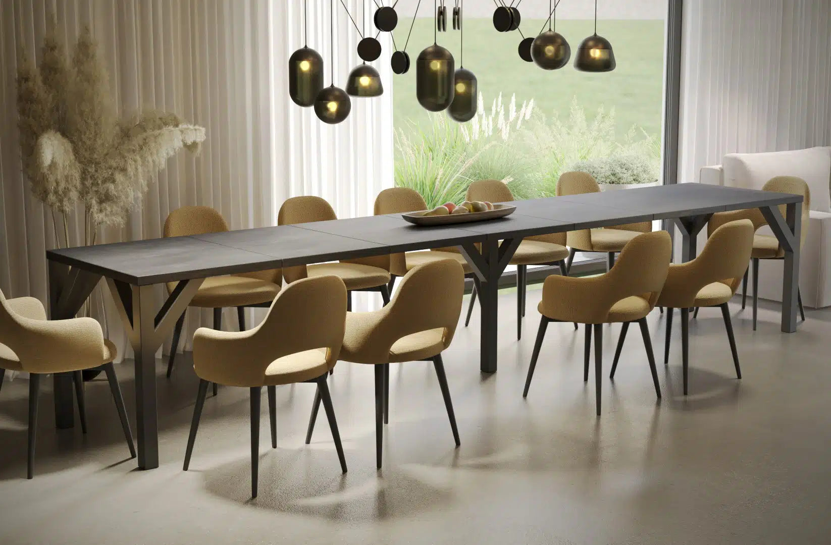 Der exquisite, ausziehbaren Holz Esstisch Dunaj von Endo Möbel - ein wahrer Blickfang für Ihr Esszimmer! Mit seiner innovativen Ausziehfunktion ist dieser Tisch perfekt für gesellige Abende mit Familie und Freunden geeignet