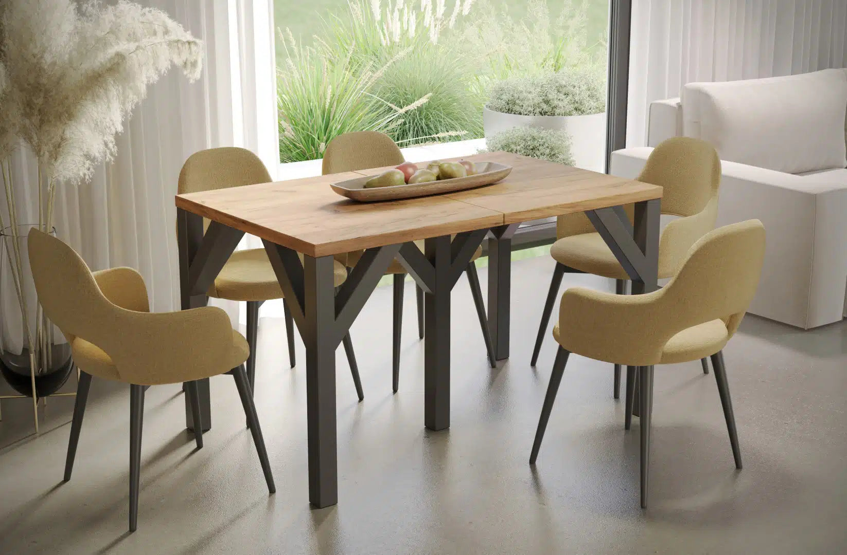 Der exquisite, ausziehbaren Holz Esstisch Dunaj von Endo Möbel - ein wahrer Blickfang für Ihr Esszimmer! Mit seiner innovativen Ausziehfunktion ist dieser Tisch perfekt für gesellige Abende mit Familie und Freunden geeignet