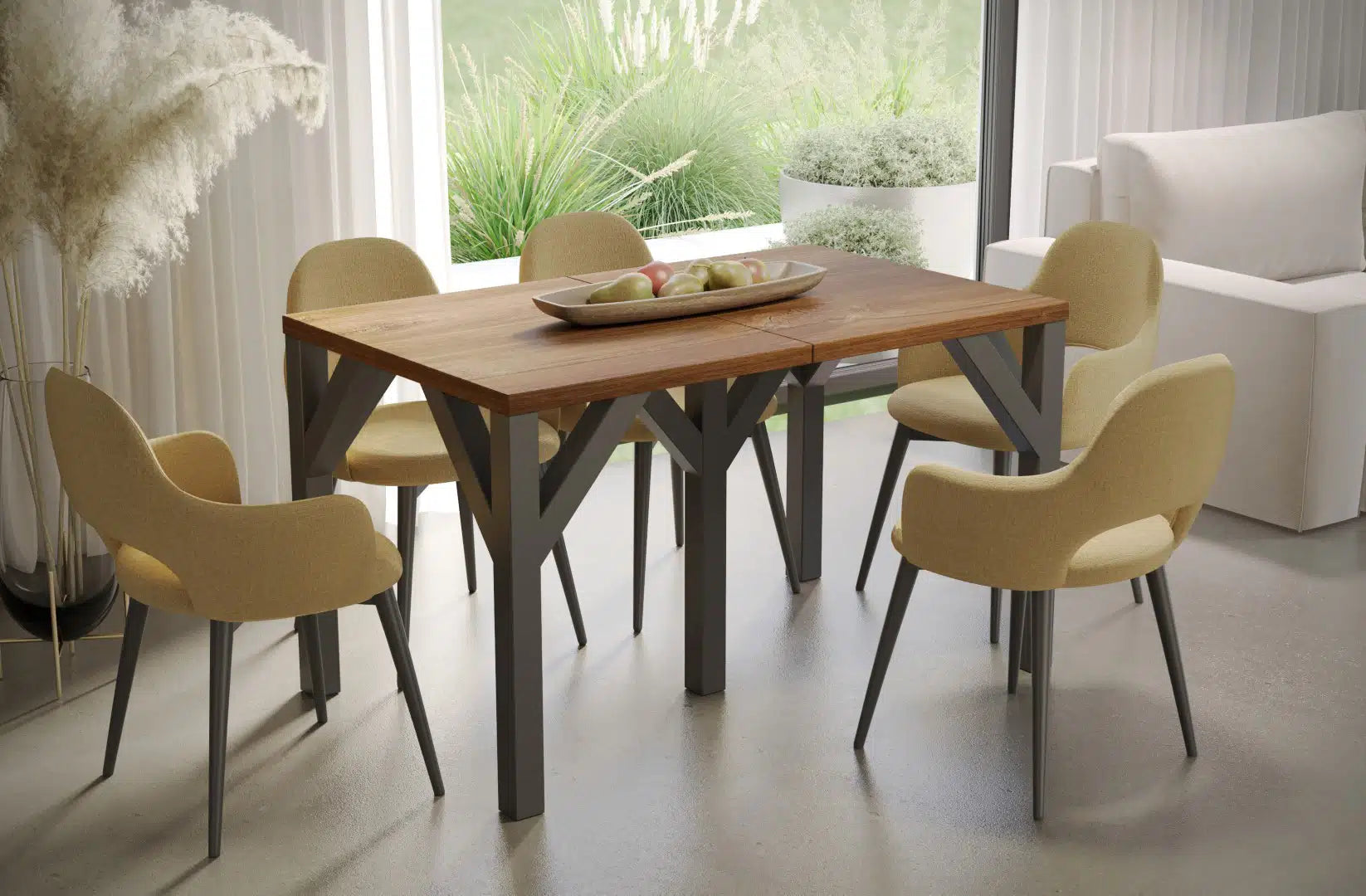 Der exquisite, ausziehbaren Holz Esstisch Dunaj von Endo Möbel - ein wahrer Blickfang für Ihr Esszimmer! Mit seiner innovativen Ausziehfunktion ist dieser Tisch perfekt für gesellige Abende mit Familie und Freunden geeignet