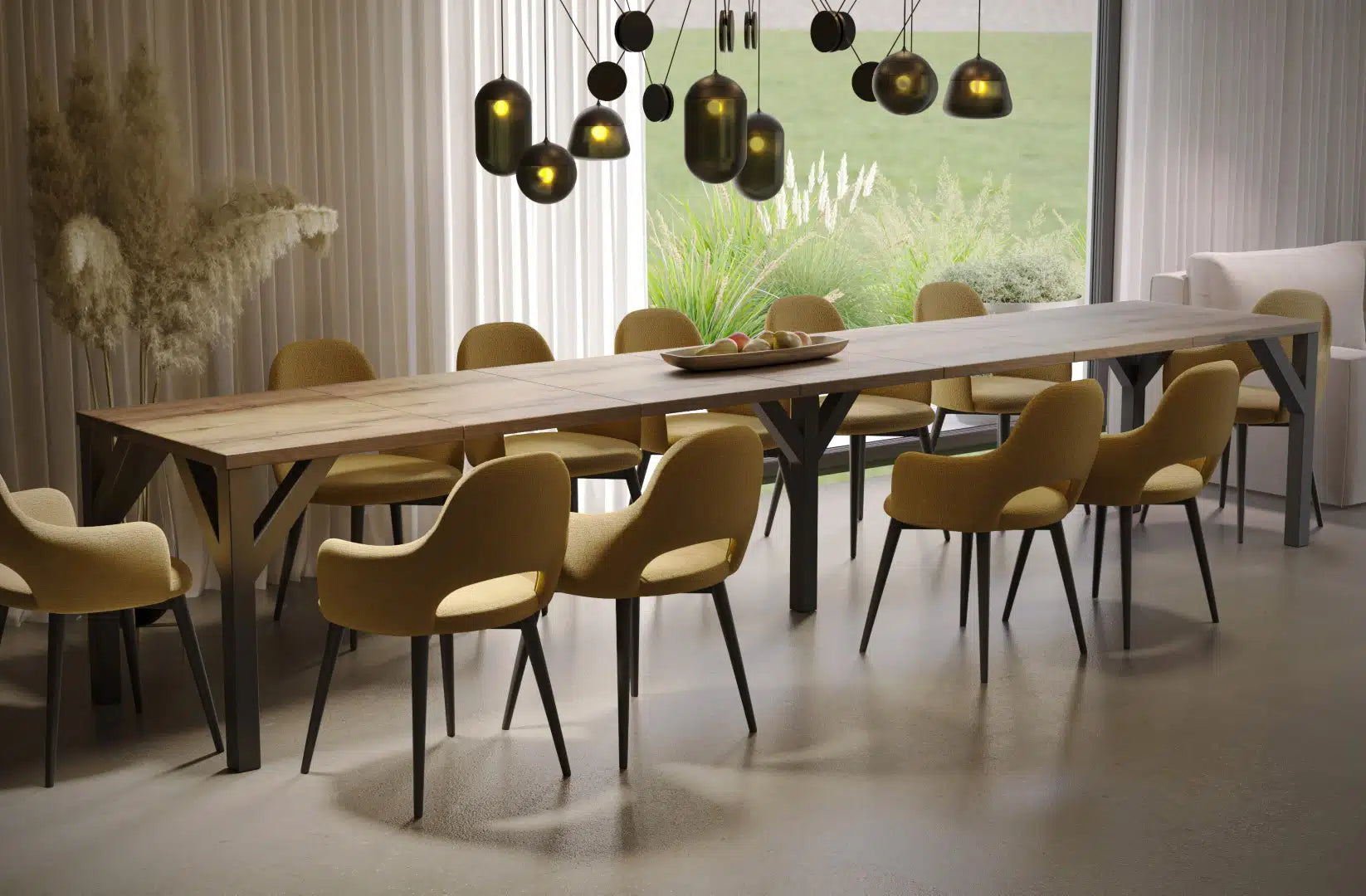 Der exquisite, ausziehbaren Holz Esstisch Dunaj von Endo Möbel - ein wahrer Blickfang für Ihr Esszimmer! Mit seiner innovativen Ausziehfunktion ist dieser Tisch perfekt für gesellige Abende mit Familie und Freunden geeignet