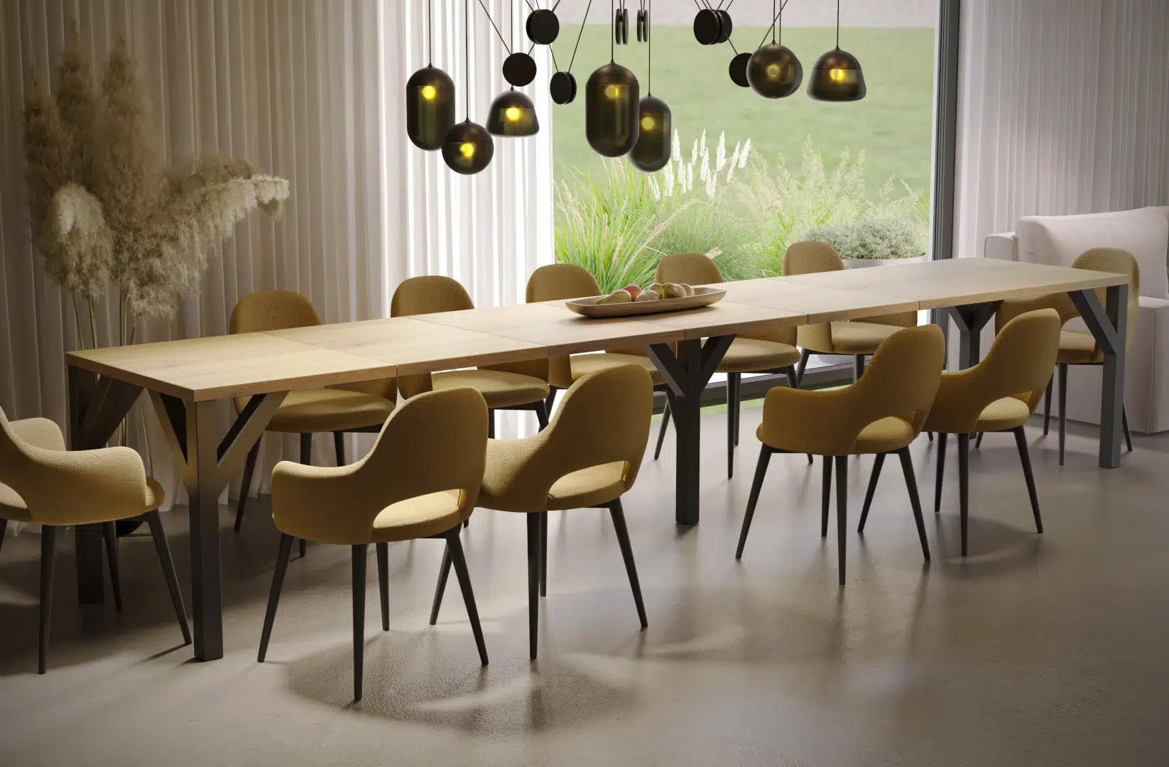 Der exquisite, ausziehbaren Holz Esstisch Dunaj von Endo Möbel - ein wahrer Blickfang für Ihr Esszimmer! Mit seiner innovativen Ausziehfunktion ist dieser Tisch perfekt für gesellige Abende mit Familie und Freunden geeignet