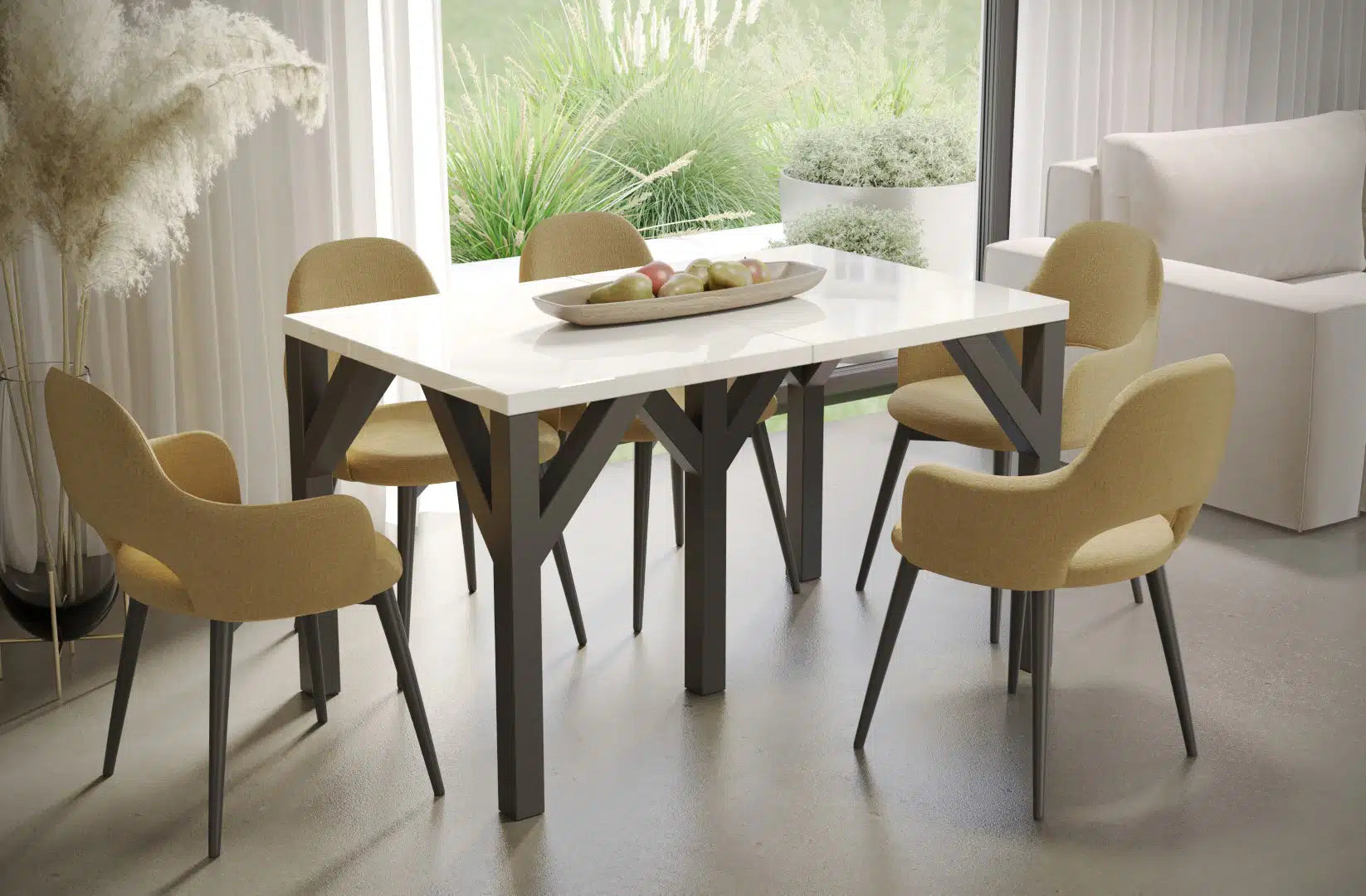 Der exquisite, ausziehbaren Holz Esstisch Dunaj von Endo Möbel - ein wahrer Blickfang für Ihr Esszimmer! Mit seiner innovativen Ausziehfunktion ist dieser Tisch perfekt für gesellige Abende mit Familie und Freunden geeignet