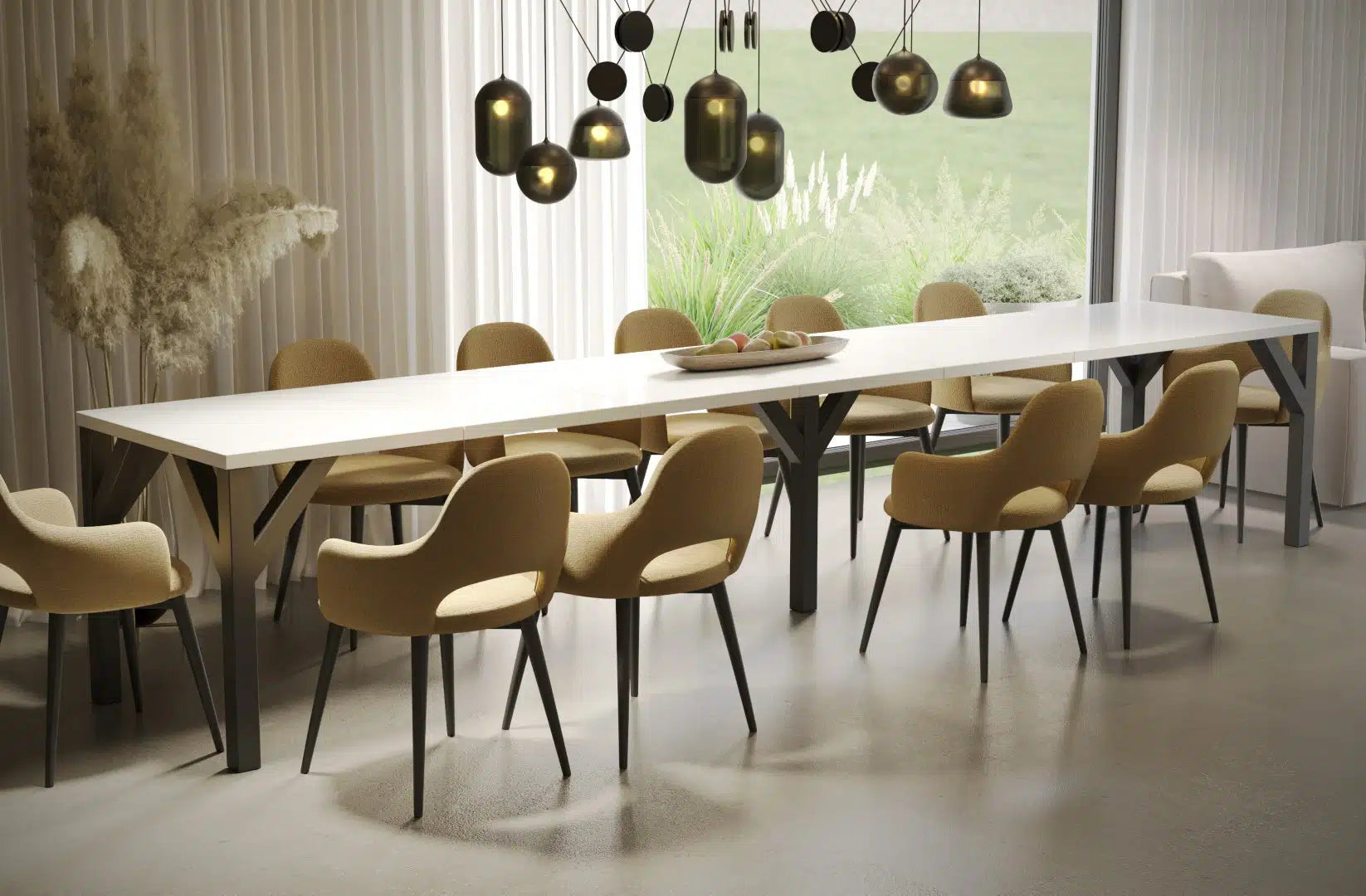 Der exquisite, ausziehbaren Holz Esstisch Dunaj von Endo Möbel - ein wahrer Blickfang für Ihr Esszimmer! Mit seiner innovativen Ausziehfunktion ist dieser Tisch perfekt für gesellige Abende mit Familie und Freunden geeignet