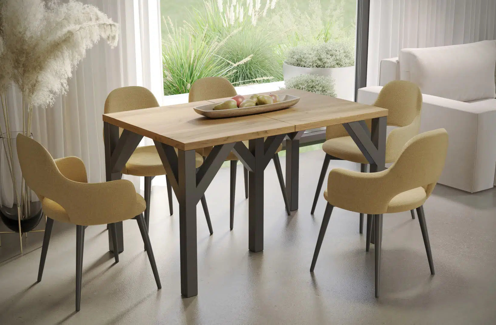 Der exquisite, ausziehbaren Holz Esstisch Dunaj von Endo Möbel - ein wahrer Blickfang für Ihr Esszimmer! Mit seiner innovativen Ausziehfunktion ist dieser Tisch perfekt für gesellige Abende mit Familie und Freunden geeignet