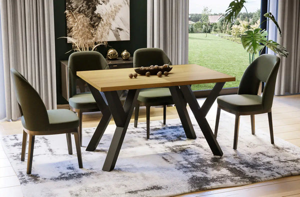 Der exquisite, ausziehbaren Holz Esstisch Pier von Endo Möbel - ein wahrer Blickfang für Ihr Esszimmer! Mit seiner innovativen Ausziehfunktion ist dieser Tisch perfekt für gesellige Abende mit Familie und Freunden geeignet