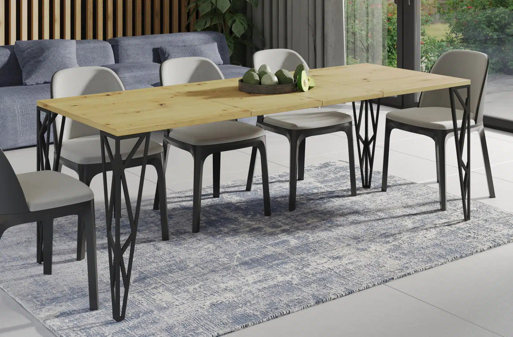 Der exquisite, ausziehbaren Holz Esstisch Rulo von Endo Möbel - ein wahrer Blickfang für Ihr Wohnzimmer! Mit seiner innovativen Ausziehfunktion ist dieser Tisch perfekt für gesellige Abende mit Familie und Freunden geeignet