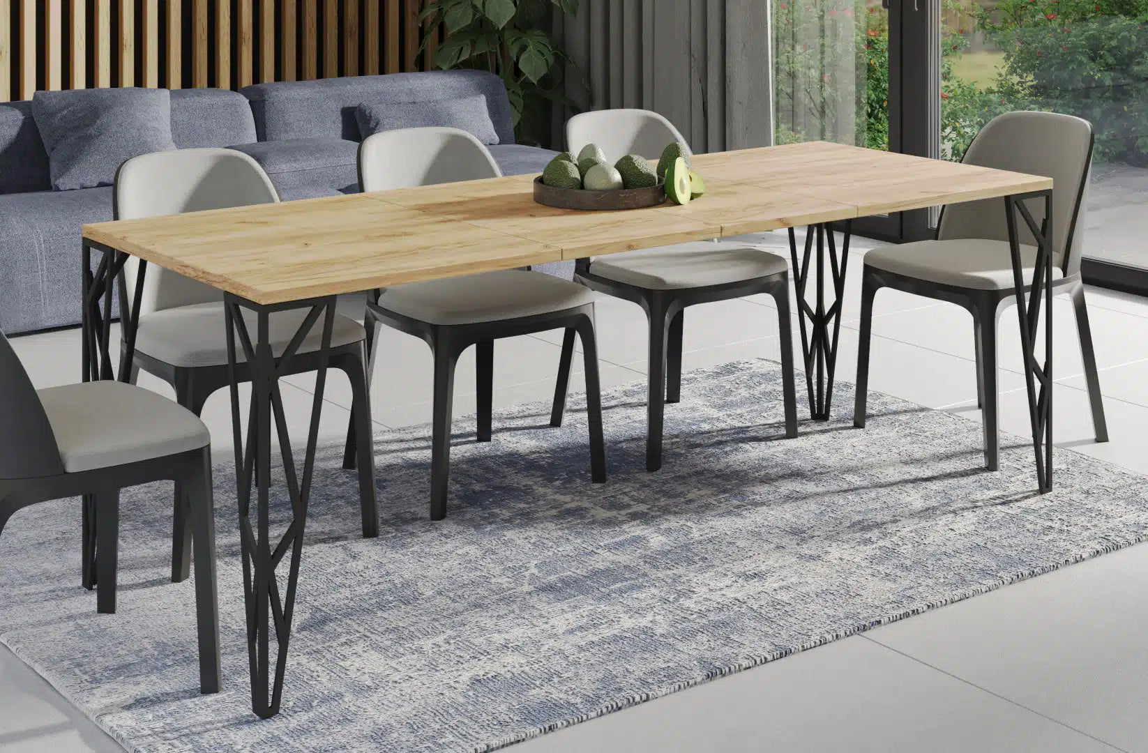 Der exquisite, ausziehbaren Holz Esstisch Rulo von Endo Möbel - ein wahrer Blickfang für Ihr Wohnzimmer! Mit seiner innovativen Ausziehfunktion ist dieser Tisch perfekt für gesellige Abende mit Familie und Freunden geeignet