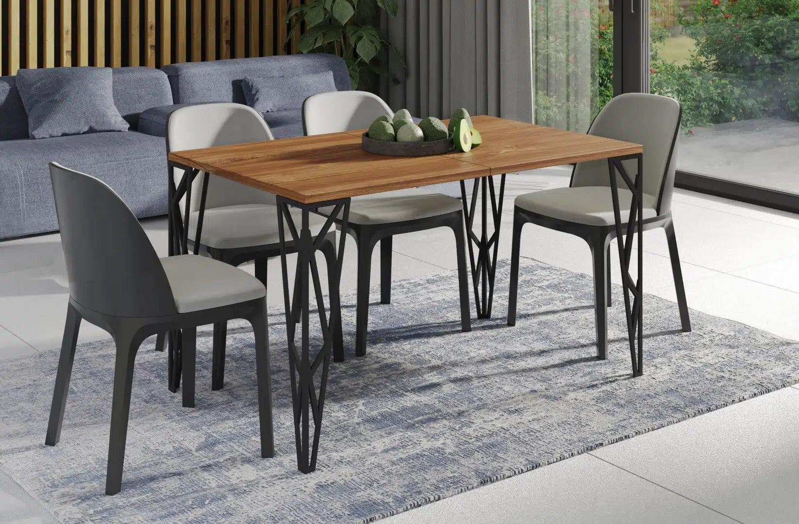 Der exquisite, ausziehbaren Holz Esstisch Rulo von Endo Möbel - ein wahrer Blickfang für Ihr Wohnzimmer! Mit seiner innovativen Ausziehfunktion ist dieser Tisch perfekt für gesellige Abende mit Familie und Freunden geeignet