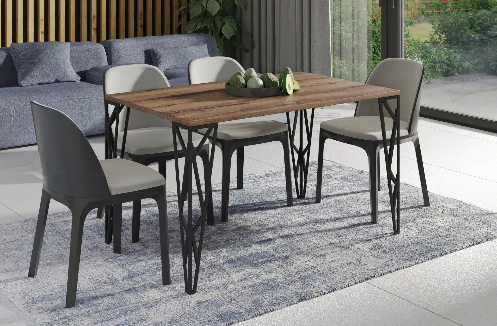 Der exquisite, ausziehbaren Holz Esstisch Rulo von Endo Möbel - ein wahrer Blickfang für Ihr Wohnzimmer! Mit seiner innovativen Ausziehfunktion ist dieser Tisch perfekt für gesellige Abende mit Familie und Freunden geeignet