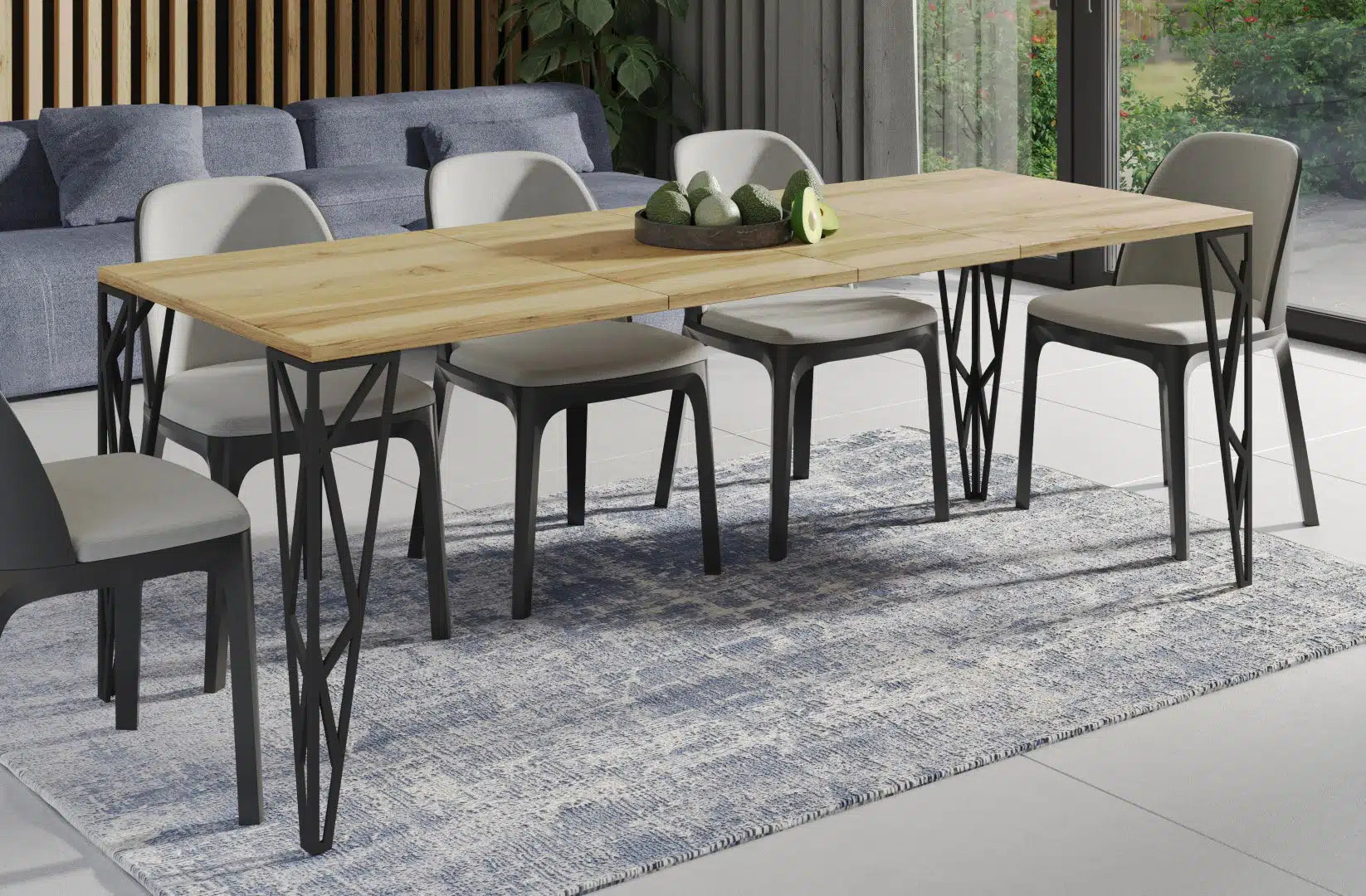 Der exquisite, ausziehbaren Holz Esstisch Rulo von Endo Möbel - ein wahrer Blickfang für Ihr Wohnzimmer! Mit seiner innovativen Ausziehfunktion ist dieser Tisch perfekt für gesellige Abende mit Familie und Freunden geeignet