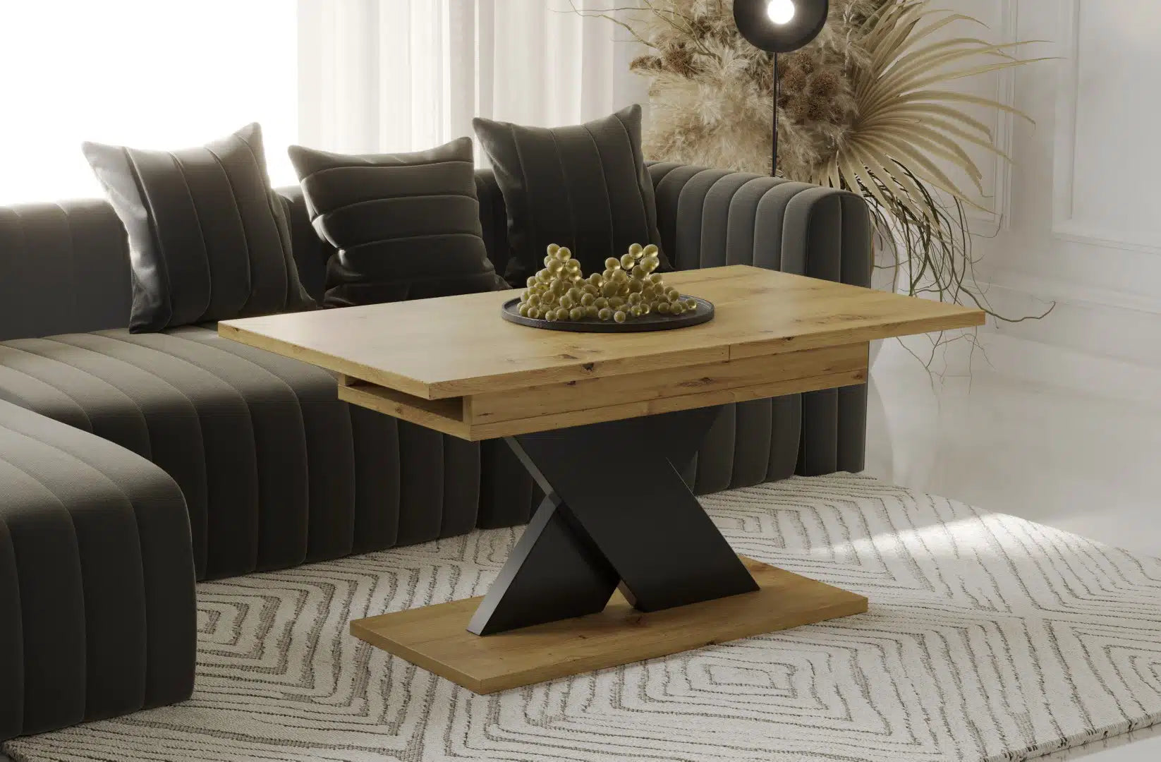 Der exquisite, ausziehbaren Holz Esstisch Ilo von Endo Möbel - ein wahrer Blickfang für Ihr Esszimmer! Mit seiner innovativen Ausziehfunktion ist dieser Tisch perfekt für gesellige Abende mit Familie und Freunden geeignet
