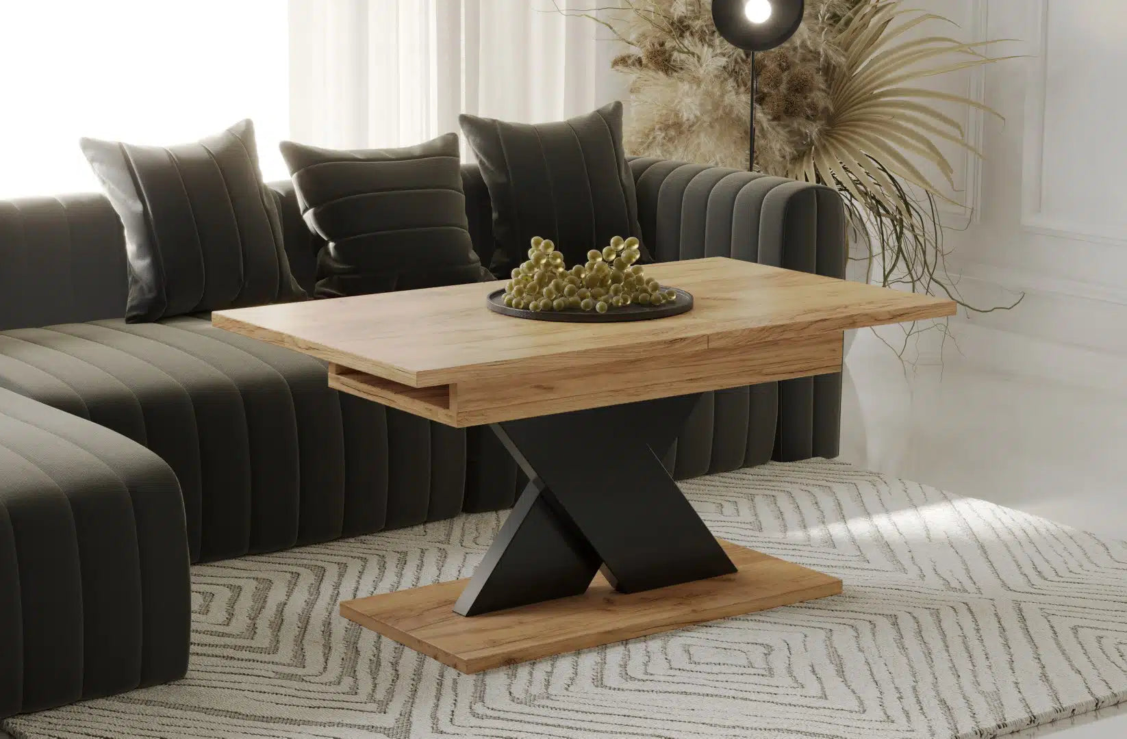 Der exquisite, ausziehbaren Holz Esstisch Ilo von Endo Möbel - ein wahrer Blickfang für Ihr Esszimmer! Mit seiner innovativen Ausziehfunktion ist dieser Tisch perfekt für gesellige Abende mit Familie und Freunden geeignet