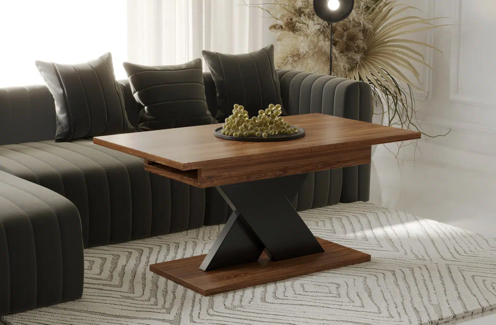 Der exquisite, ausziehbaren Holz Esstisch Ilo von Endo Möbel - ein wahrer Blickfang für Ihr Esszimmer! Mit seiner innovativen Ausziehfunktion ist dieser Tisch perfekt für gesellige Abende mit Familie und Freunden geeignet