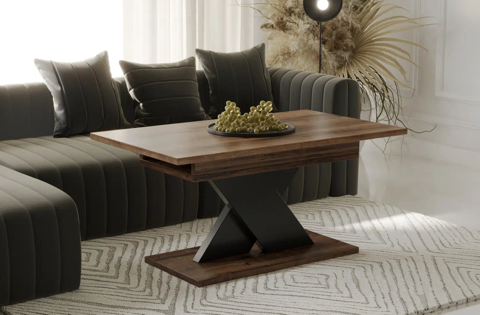 Der exquisite, ausziehbaren Holz Esstisch Ilo von Endo Möbel - ein wahrer Blickfang für Ihr Esszimmer! Mit seiner innovativen Ausziehfunktion ist dieser Tisch perfekt für gesellige Abende mit Familie und Freunden geeignet