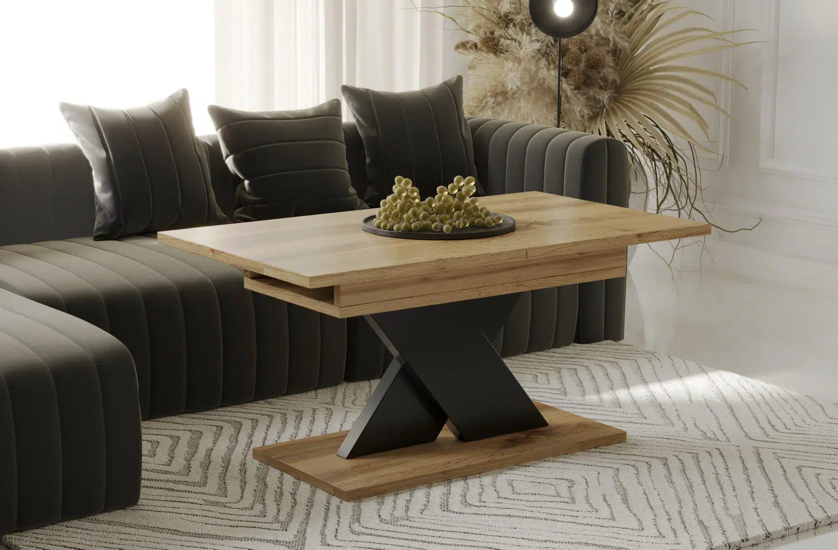 Der exquisite, ausziehbaren Holz Esstisch Ilo von Endo Möbel - ein wahrer Blickfang für Ihr Esszimmer! Mit seiner innovativen Ausziehfunktion ist dieser Tisch perfekt für gesellige Abende mit Familie und Freunden geeignet