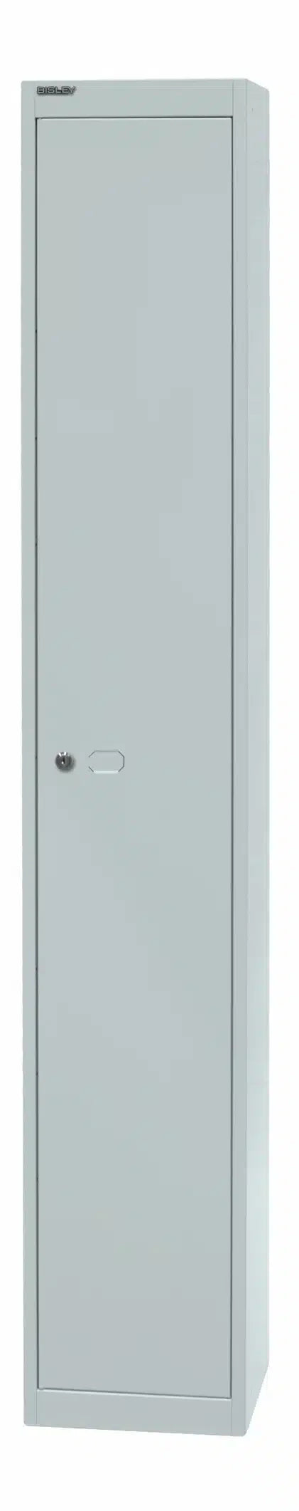 Garderoben- & Schließfachsystem OFFICE - Bisley Garderobenschrank Office, 1 Abteil, 1 Fach, T 457 mm, Farbe silber