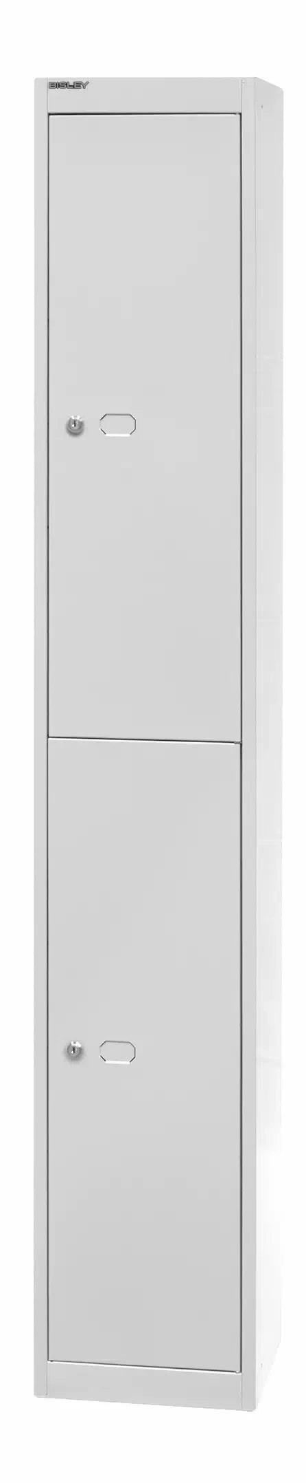 Garderoben- & Schließfachsystem OFFICE - Bisley Garderobenschrank Office, 1 Abteil, 1 Fach, T 457 mm, Farbe silber
