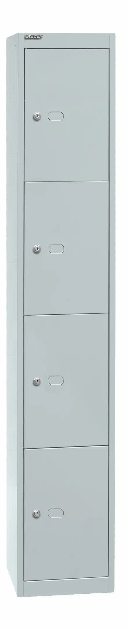 Garderoben- & Schließfachsystem OFFICE - Bisley Garderobenschrank Office, 1 Abteil, 1 Fach, T 457 mm, Farbe silber