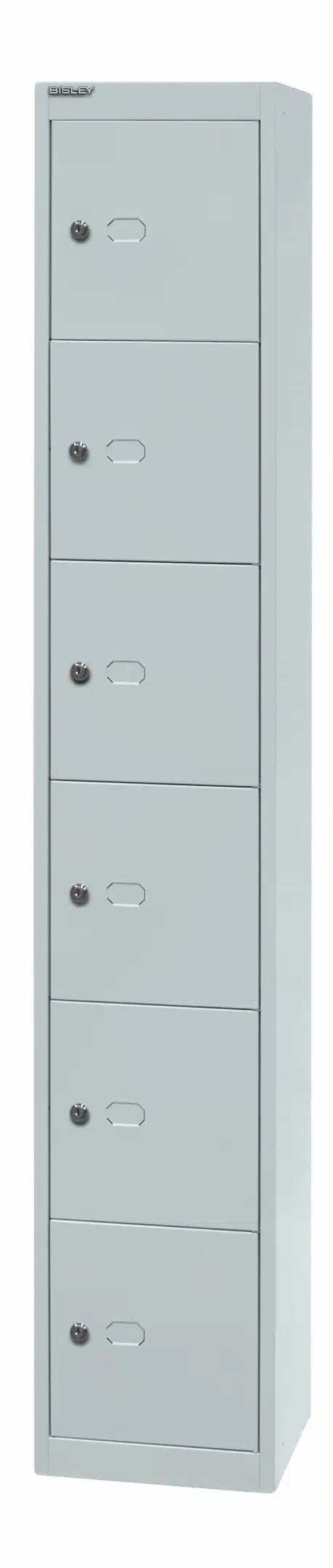 Garderoben- & Schließfachsystem OFFICE - Bisley Garderobenschrank Office, 1 Abteil, 1 Fach, T 457 mm, Farbe silber