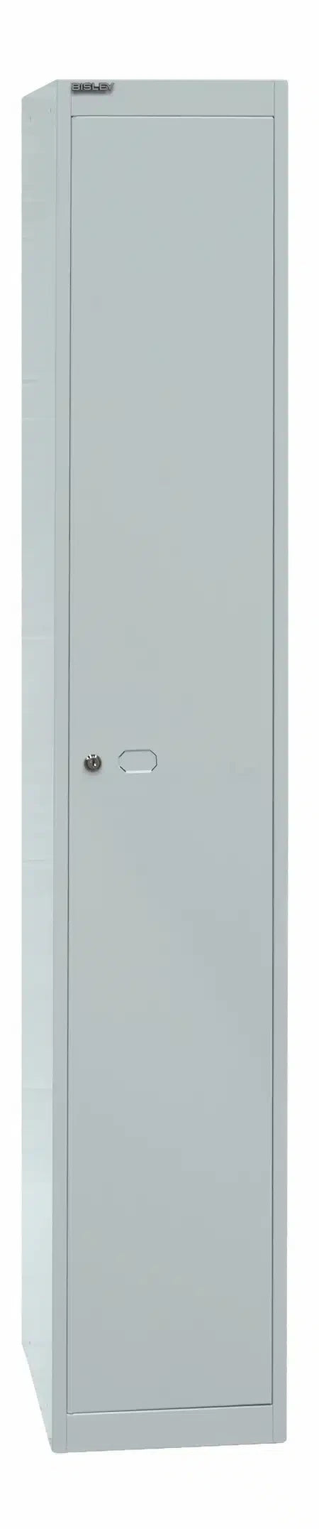 Garderoben- & Schließfachsystem OFFICE - Bisley Garderobenschrank Office, 1 Abteil, 1 Fach, T 457 mm, Farbe silber