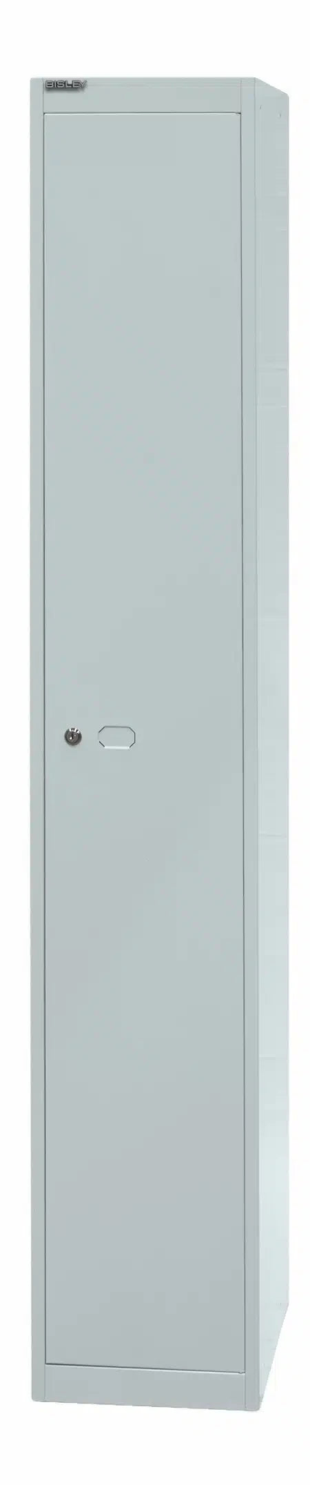 Garderoben- & Schließfachsystem OFFICE - Bisley Garderobenschrank Office, 1 Abteil, 1 Fach, T 457 mm, Farbe silber