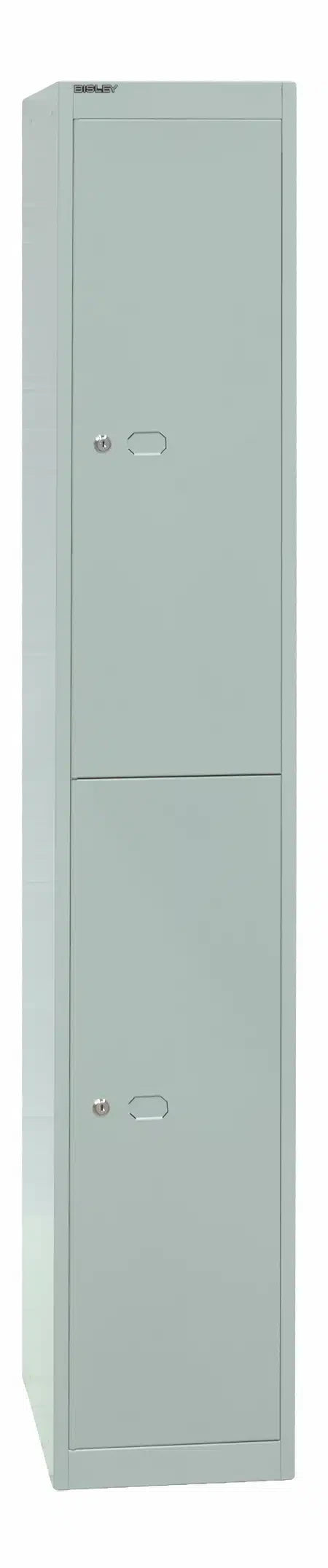 Garderoben- & Schließfachsystem OFFICE - Bisley Garderobenschrank Office, 1 Abteil, 1 Fach, T 457 mm, Farbe silber