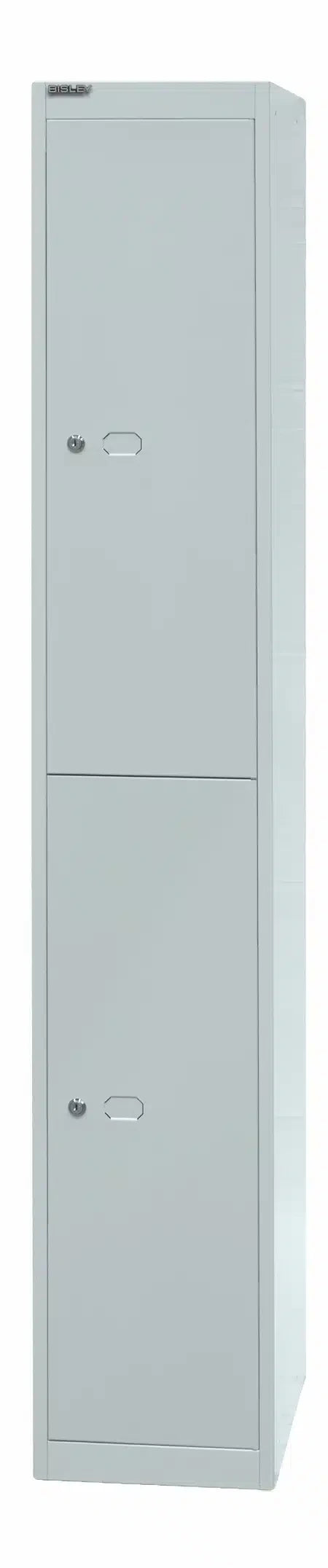 Garderoben- & Schließfachsystem OFFICE - Bisley Garderobenschrank Office, 1 Abteil, 1 Fach, T 457 mm, Farbe silber