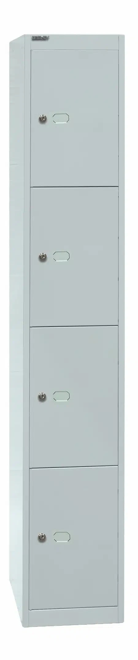 Garderoben- & Schließfachsystem OFFICE - Bisley Garderobenschrank Office, 1 Abteil, 1 Fach, T 457 mm, Farbe silber