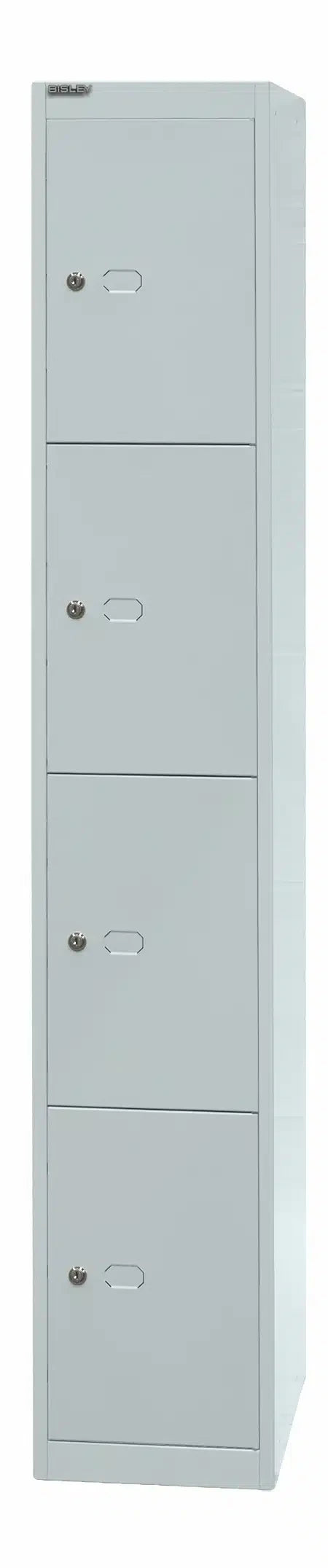Garderoben- & Schließfachsystem OFFICE - Bisley Garderobenschrank Office, 1 Abteil, 1 Fach, T 457 mm, Farbe silber