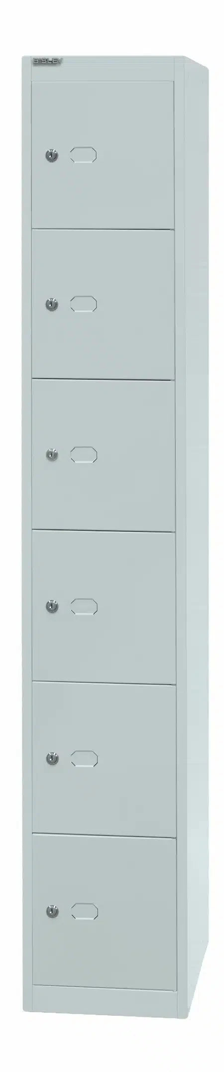 Garderoben- & Schließfachsystem OFFICE - Bisley Garderobenschrank Office, 1 Abteil, 1 Fach, T 457 mm, Farbe silber