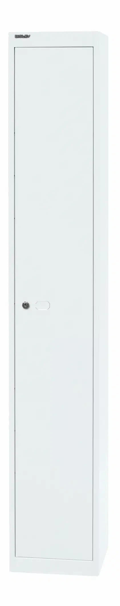 Garderoben- & Schließfachsystem OFFICE - Bisley Garderobenschrank Office, 1 Abteil, 1 Fach, T 457 mm, Farbe silber