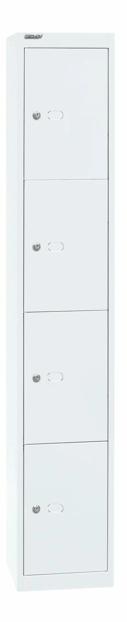Garderoben- & Schließfachsystem OFFICE - Bisley Garderobenschrank Office, 1 Abteil, 1 Fach, T 457 mm, Farbe silber