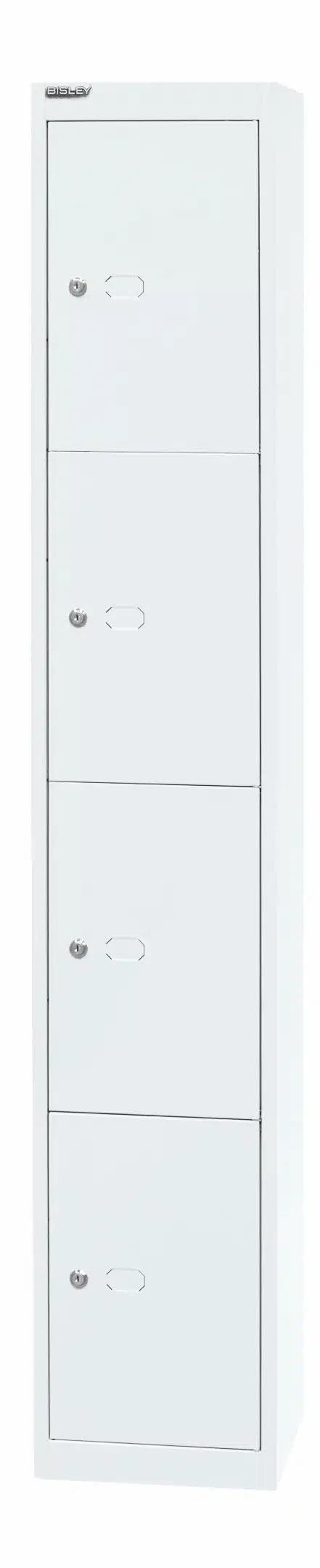 Garderoben- & Schließfachsystem OFFICE - Bisley Garderobenschrank Office, 1 Abteil, 1 Fach, T 457 mm, Farbe silber