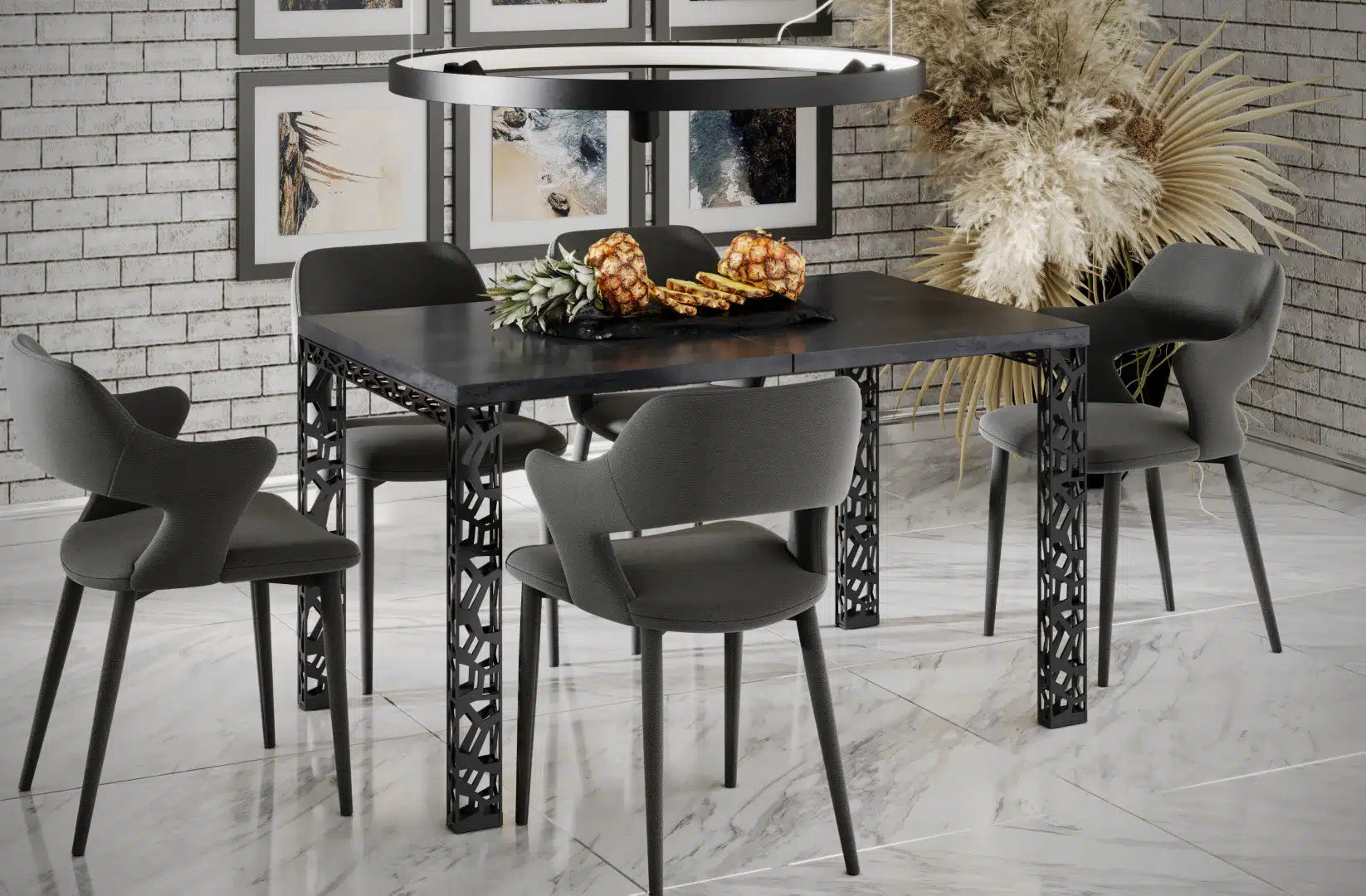 Der exquisite, ausziehbaren Holz Esstisch Matio von Endo Möbel - ein wahrer Blickfang für Ihr Esszimmer! Mit seiner innovativen Ausziehfunktion ist dieser Tisch perfekt für gesellige Abende mit Familie und Freunden geeignet