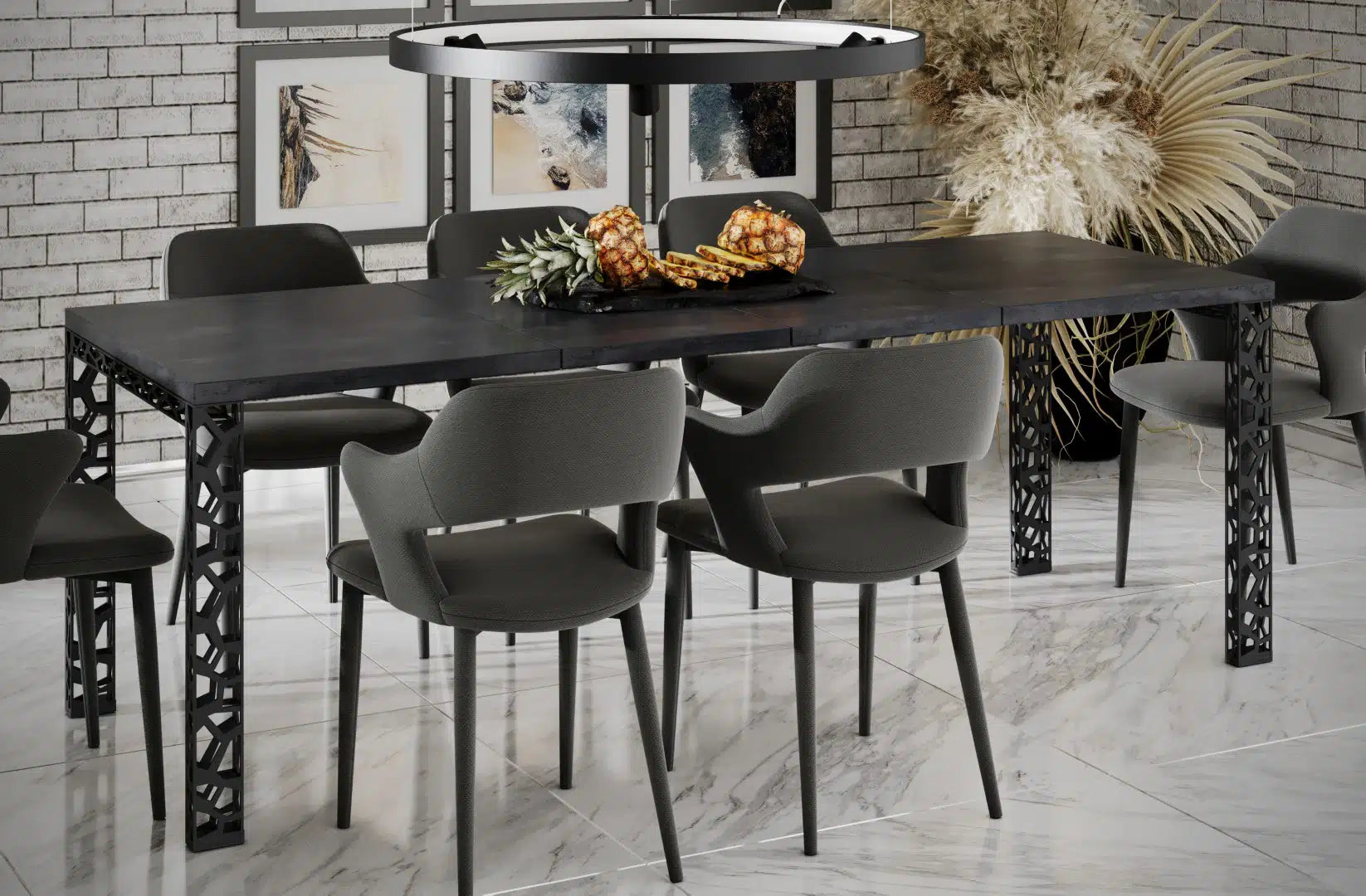Der exquisite, ausziehbaren Holz Esstisch Matio von Endo Möbel - ein wahrer Blickfang für Ihr Esszimmer! Mit seiner innovativen Ausziehfunktion ist dieser Tisch perfekt für gesellige Abende mit Familie und Freunden geeignet